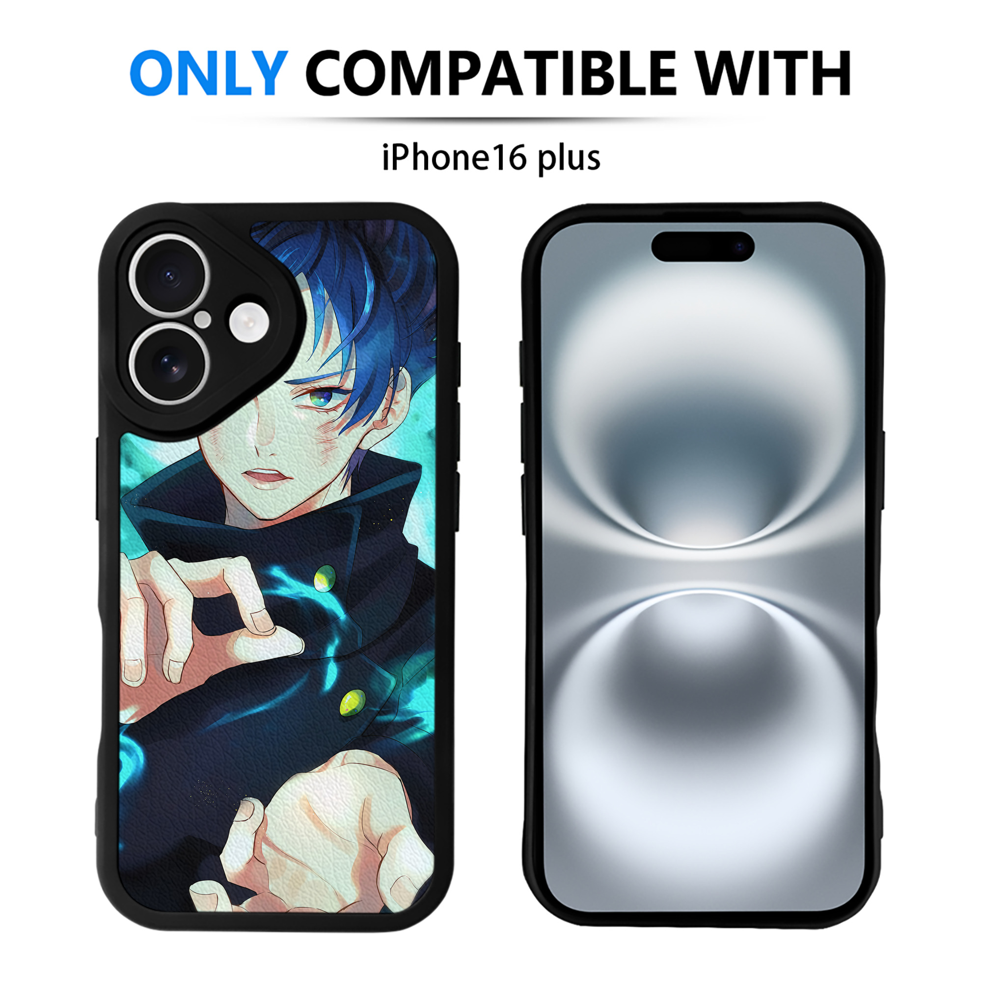 （画像用） 呪術廻戦 Jujutsu Kaisen 【iPhone 16シリーズ対応】シリコンスマホケース（レザー調） 材質：シリコン